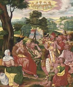 Joseph interpreting Pharaoh's dream Genesis by German School