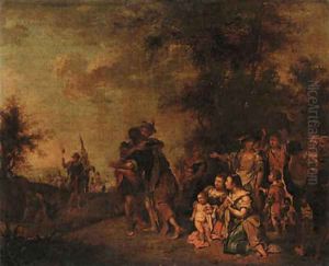 The Meeting of David and Absalom by German School