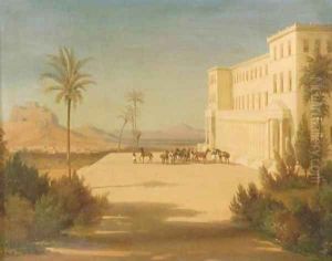 An ancient Greek palace by German School