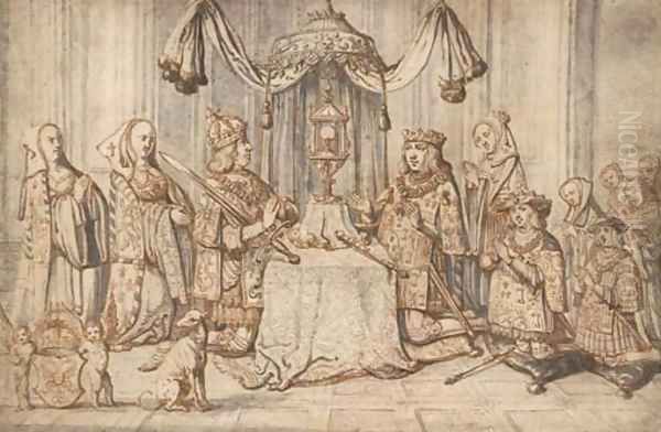 Emperor Maximilian I with his wife Mary - view 1