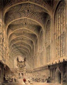 The interior of Kings College Chapel, Cambridge, c.1815 by Henry Sargent Storer
