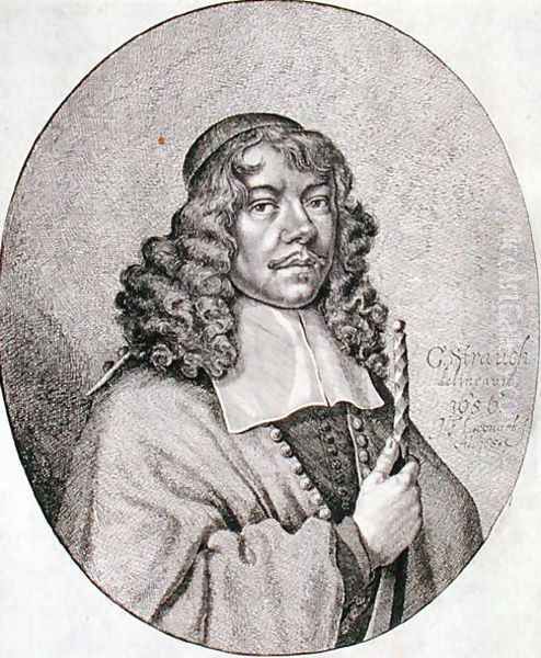 Portrait of Gabriel Schutz 1585-1672 engraved by Johann Friedrich Leonart 1633-80 1668 - view 1