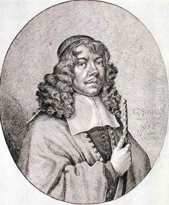 Portrait of Gabriel Schutz 1585-1672 engraved by Johann Friedrich Leonart 1633-80 1668 by Strauch, Georg