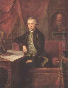 Portrait of Samuel Teleki 1787 by Janos Marton Stock