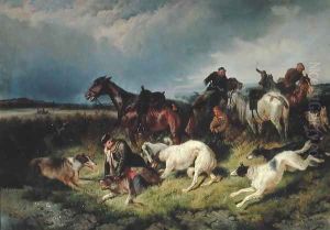 Wolf Hunting, 1873 by Nicolas Gregorovitch Svertschkoff
