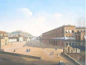 Largo di Palazzo, Naples by Neapolitan School