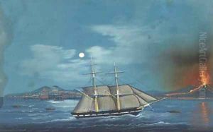 The brig Susan Montrose leaving Naples