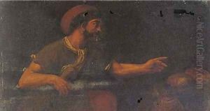 A soldier in a tavern