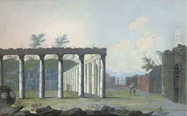 Avanti della collomata del quartiere dei soldati al Pompeii - view 1