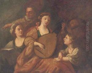 Elegant company playing music