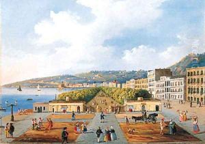 The Villa Comunale from Piazza Vittoria, Naples