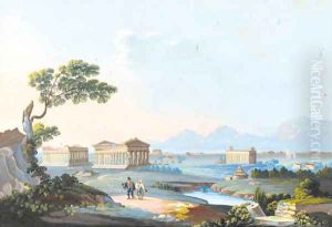Vue di Napoli dal Carmine; and Vue di Pesto