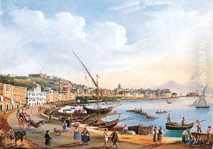 Fishermen and other Figures in conversation in the Harbour