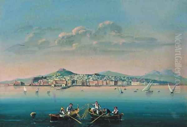 Fishing vessels off the Neapolitan coast - view 1