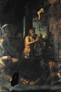The martyrdom of Saint John the Evangelist by Neapolitan School