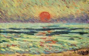 Sunset Over The Sea by Nicolas Tarkhoff