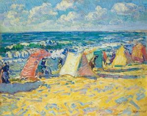 The Beach At Souillac, France