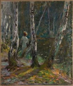 Jeune Femme Dans Un Sous Bois