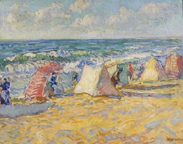 La Plage De Souillac, Circa 1905 - view 1