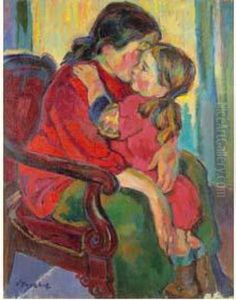 Madame Tarkhoff Et Sa Fille Hortencia by Nicolas Tarkhoff