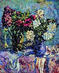 Stilleben Mit Zwei Uppigen Bouquets. Stilleben Mit Zwei Uppigen Bouquets.