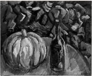 Potiron Et Bouteille De Vin