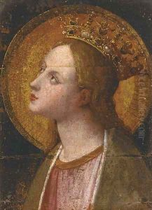 Head of a female saint