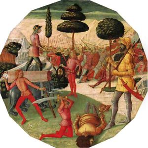 Incidents from the Story of David and Goliath by Florentine School
