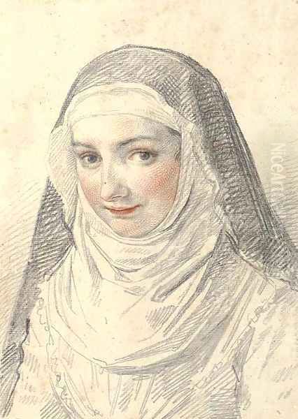 Head of a young nun - view 1