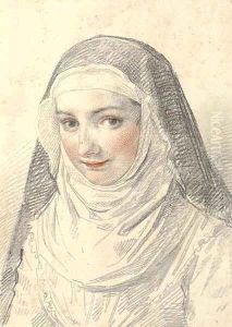 Head of a young nun by Florentine School