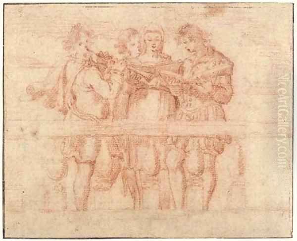 Musicians in a gallery - view 1