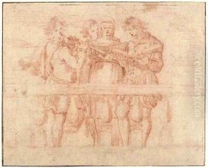 Musicians in a gallery