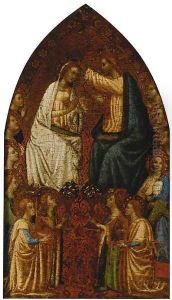 The Coronation of the Virgin with angels in attendance