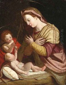 The Madonna and Child with the Infant Saint John the Baptist by Florentine School