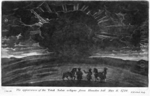 The Appearance of the Total Solar Eclipse from Haradon Hill, 11th May 1724, engraved by E. Kirkhall by William Stukeley