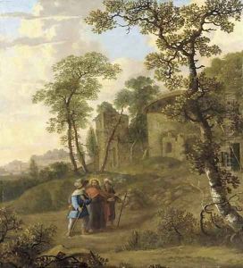 Christ on the Road to Emmaus by Flemish School