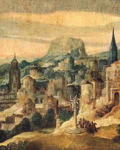 A landscape with Christ on the road to Calvary