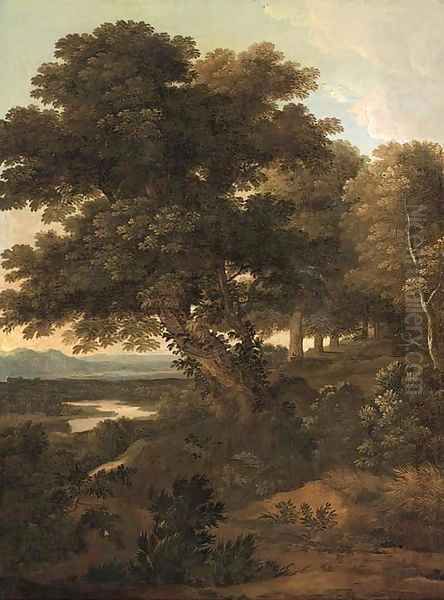 A wooded river valley landscape - view 1
