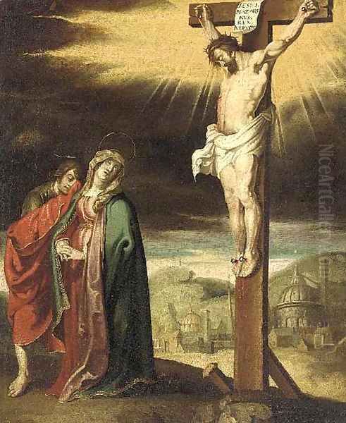 The Crucifixion with the Madonna and Saint John the Baptist at the foot of the Cross - view 1