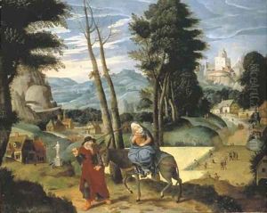 The Rest on the Flight into Egypt by Flemish School