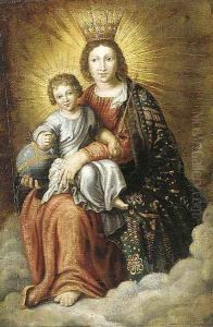 The Virgin and Child Enthroned by Flemish School
