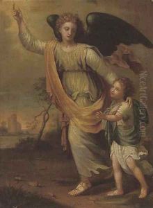 Tobias and the Angel by Flemish School