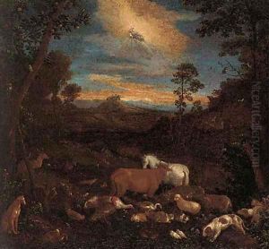 Adam and Eve in the Garden of Eden by Flemish School