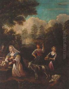 Maidens in a silvan glade