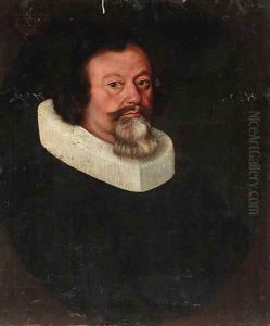 Portrait of a gentleman, three-quarter-length, in a black jacket and a ruff collar