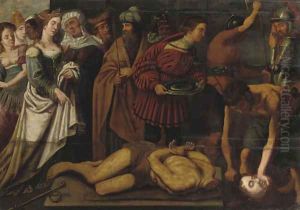 The beheading of Saint John the Baptist by Flemish School