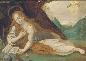 The Penitent Magdalen by Flemish School