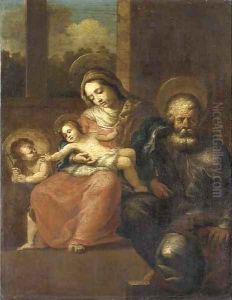 The Holy Family with the Infant Saint John the Baptist by Lombard School