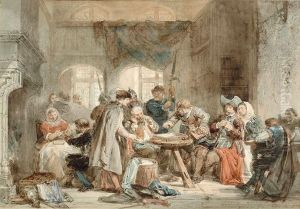 Interior Of An Inn by Herman Frederik Carel ten Kate