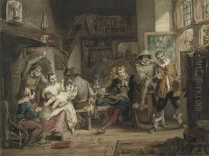 At The Inn by Herman Frederik Carel ten Kate